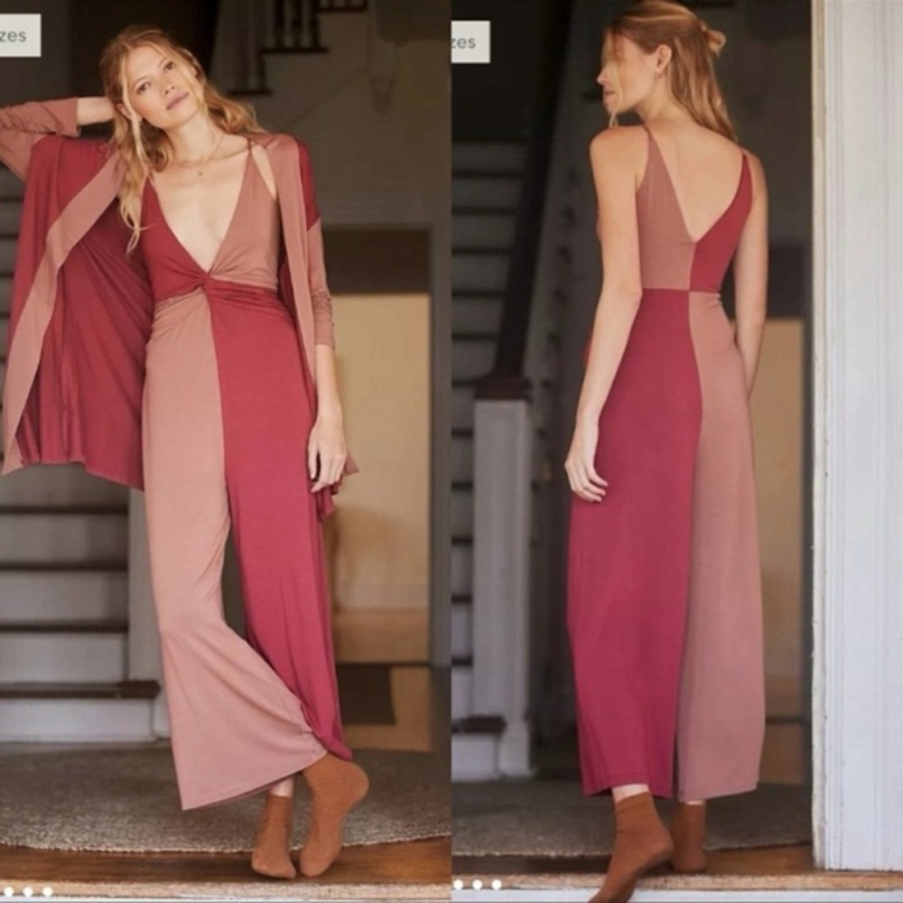 Daily Practice by Anthropologie Twist-Front Colorblocked Jumpsuit size XSP